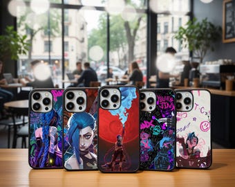 League of Legends Phone Case Arcane Jinx Inspiriert Phone Case Cover für iPhone 17Pro 17 16 15 14 13 12 Samsung S25 S24 S23 Pixel 10