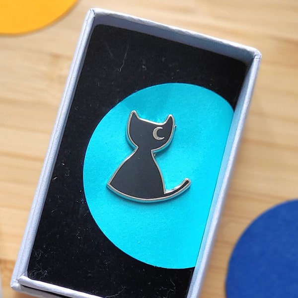 Pin's broche Adopte un chat Noir