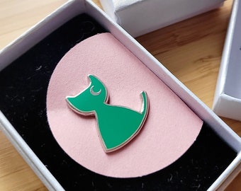 Pin's broche Adopteer een chat Vert