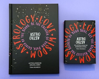 Juego de cartas astrológicas con libro: Introducción a la astrología, interpretación, mensaje energético y conocimientos básicos.