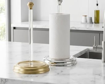 Soporte de lujo para toallas de papel, decoración moderna para encimera de cocina y baño, organizador de toallas de pie, regalo de inauguración de casa