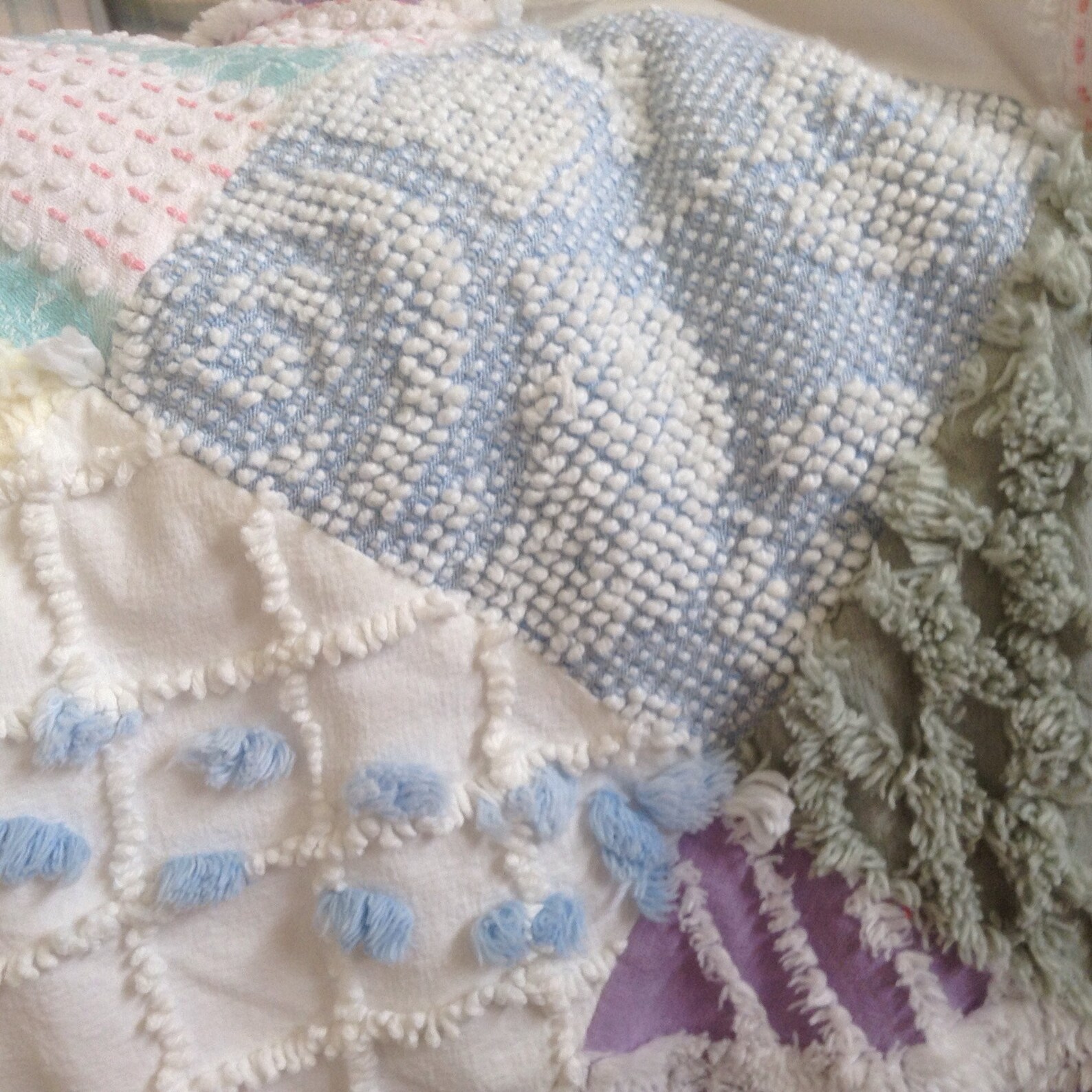 Baby Carrier Quilt Blankie Doll Blanket Chenille With Pillow Etsy