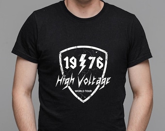 Vintage Rock World Tour T Shirt, 1976 Rock Style Tee, High Energy Rock Fan Shirt, Classic Rock Music Lover Gift