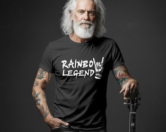 Rainbow Legend T Shirt, Rock Music Fan Tee, Classic Rock Inspired Shirt, Vintage Rock Style Gift for Music Lovers