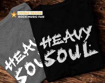 Heavy Soul T Shirt, Rock Music Fan Tee, Vintage Rock Statement Shirt, Classic Rock Lover Gift, Unisex Music Shirt