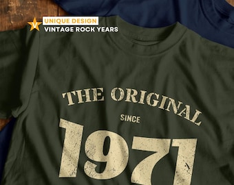 The Original Since 1971 Shirt, Vintage 1971 Birthday Gift for Men, Classic Rock Style Tee, 55th Birthday Shirt