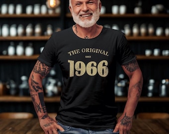 The Original Since 1966 Shirt, 60th Birthday Gift for Men, Vintage Rock Anniversary Shirt, Classic Rock Style Tee