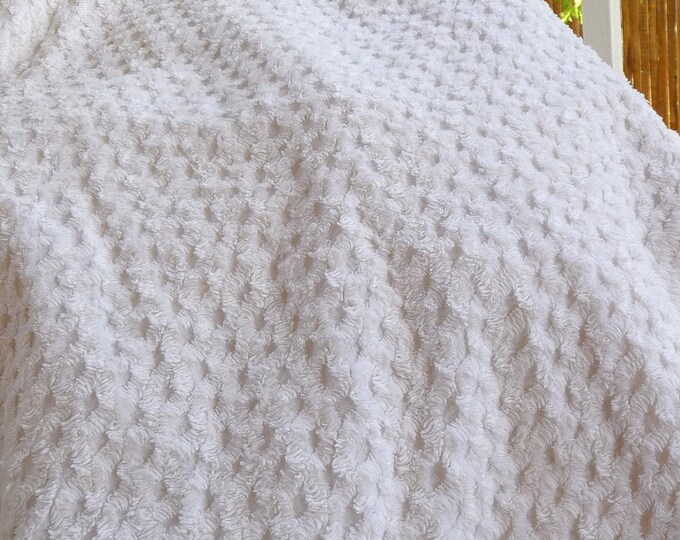 Vintage off White Chenille King Size Bedspread Etsy