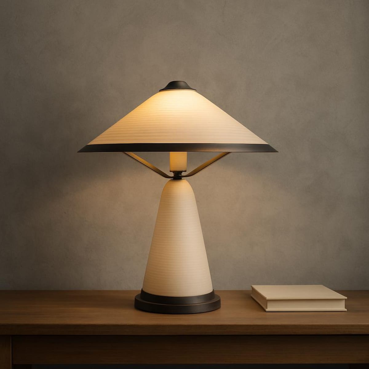 Vintage Murano Glass Table Lamp 1980s – Italian Opaline Satin Glass – Mid-century Style - Etsy