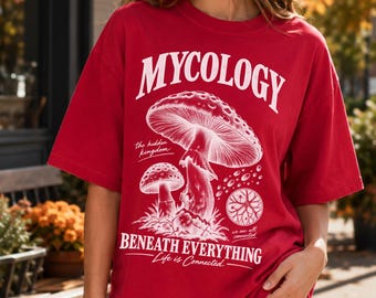 Mycology Shirt, Vintage Mushroom Tee, Mushroom Lover Gift, Forager T Shirt, Cottagecore Nature Shirt, Biology Science Gift
