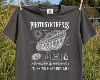 Comfort Colors Photosynthesis Shirt, Vintage Biology Diagram Tee, Biology Teacher Gift, Plant Lover Apparel, Botany Student Shirt