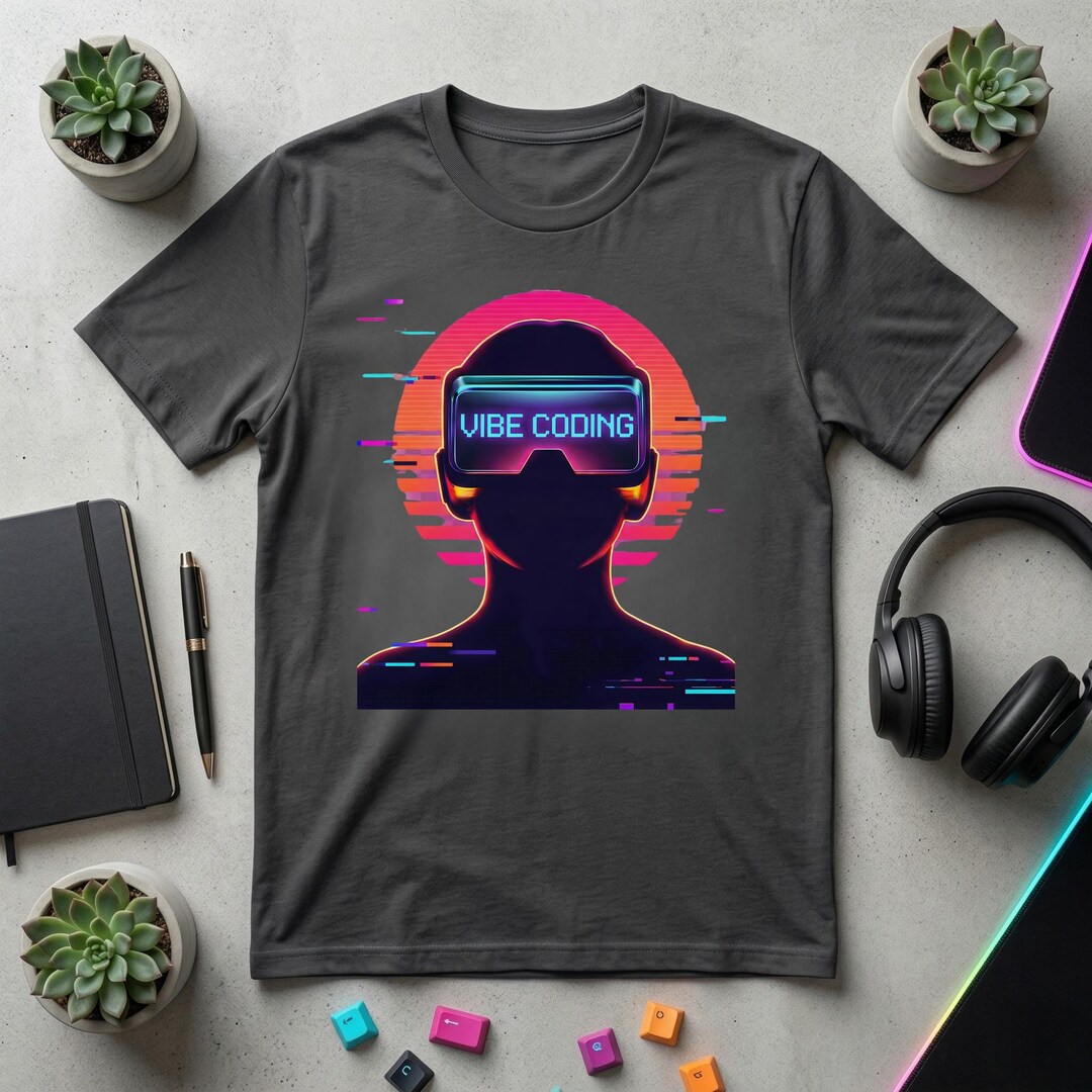 Vibe Coding T-shirt: AI Era Software Engineer, Coder Tee, Developer ...
