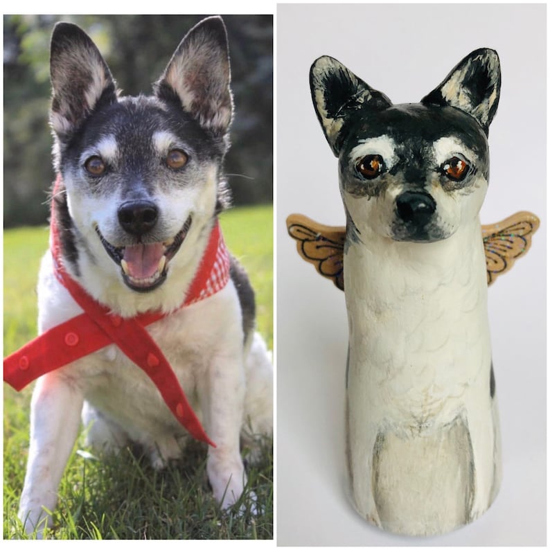 Custom Pet Portraits Custom Dog Figurine Pet Memorial Pet Loss Gift Dog Portrait Pet Figurine Dog Cake Topper Dog Lover gift image 2