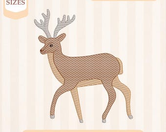 Skogsmarksskissad broderidesign, lätt fyllning, snabbstygn, maskinbroderidesign, 4x4 5x7 broderi, direktnedladdning