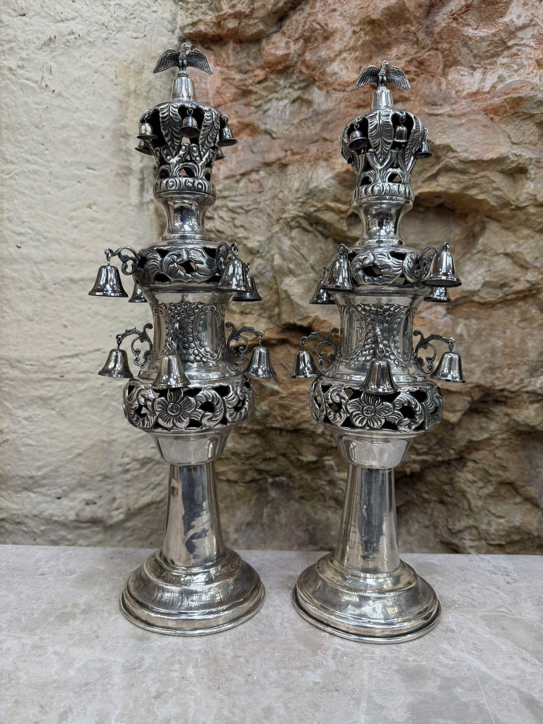 Vintage Rimonim Ashcenazi Torah Silver Decoration 1930's American ...