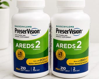 Bausch + Lomb PreserVision AREDS 2 Mini Soft Gels 210 Count Eye Vitaminesupplement | Formule voor ooggezondheid | Verzegelde fles