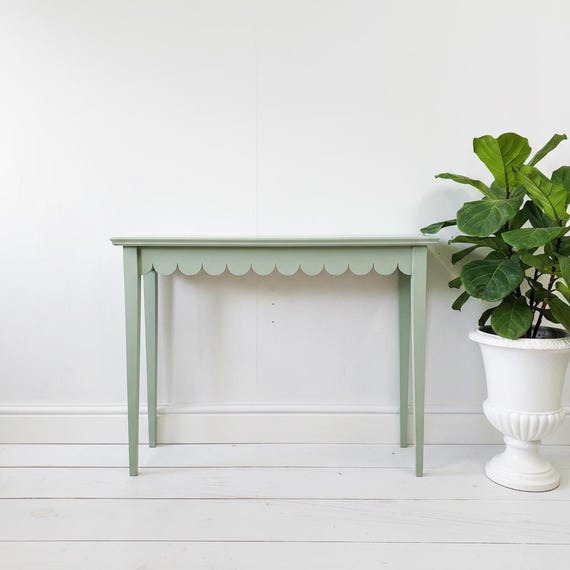 Traditional Scalloped Edge Console Tables | Handmade in any size | Ready to paint
