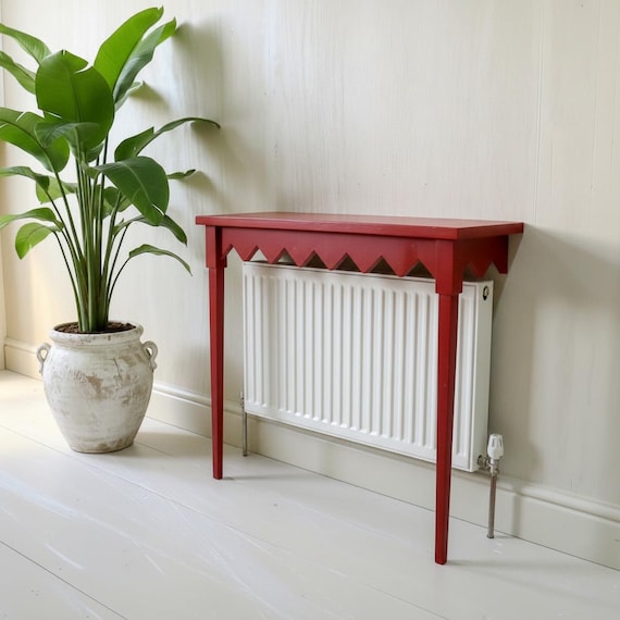 Triangular scalloped console tables - Custom sizes - Supplied unpainted but painting service available.