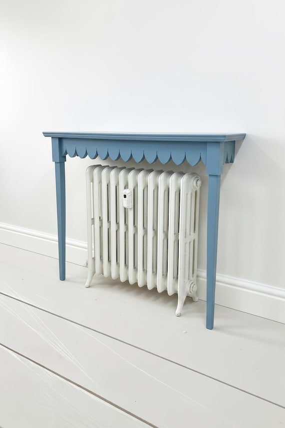 Scalloped radiator cover console tables - Bespoke sizes - Supplied unpainted but painting service available.