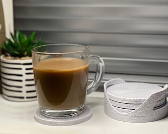 Modern Coaster Set with Holder | Handmade | Christmas Gift