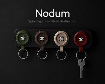 Nodum Keychain & Black Wall Mount | Modular Key Organizer | Key Holder