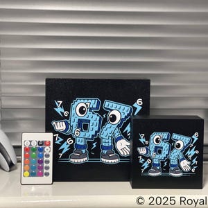 Brainrot 67 & Cappuccino Assassino | Leuchtkasten | LED-Charakter-Lampe | Kinder Nachtlicht | Geschenk | Handgefertigt