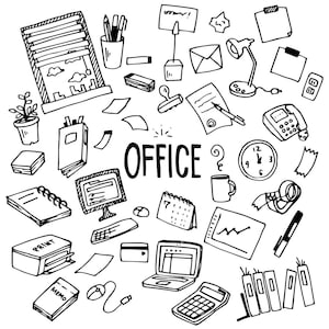 KATMAN Minimalist Çalışma Alanı (Workspace) Sticker Seti | Siyah Beyaz Ofis ve Planlayıcı Çıkartmaları | Ajanda, Bujo ve Laptop İçin