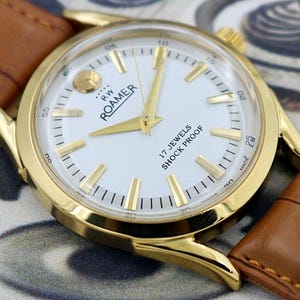 WORKING Winding Roamer Pall Mall Elegant Women\'s Gold Mesh Watch Roamer Pall Mall Winding 17 Jewels Watch, case no.06004  main image 2