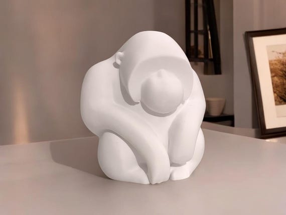 Orangutan Figurine | Whimsical Animal Sculpture for Nature Lovers