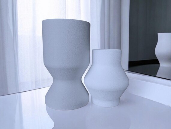Minimalist Vase Set | Interlocking Two Vases | Modern Home Decor | Scandinavian Style | Tabletop Accent