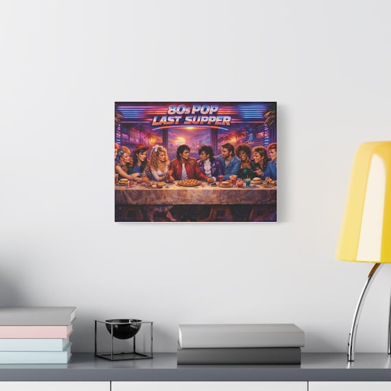 80s Pop Last Supper Canvas | Matte Stretched Wall Art