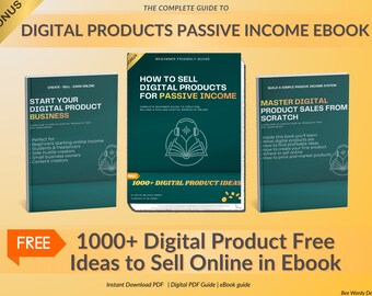 Digital Products Ebook | 1000+ Profitable Product Ideas | Guide to Creating & Selling Downloadable Products