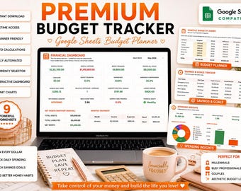 Budget Tracker Google Sheets, Expense Planner, Monthly Personal Finance Budget Spreadsheet, budget highlighter