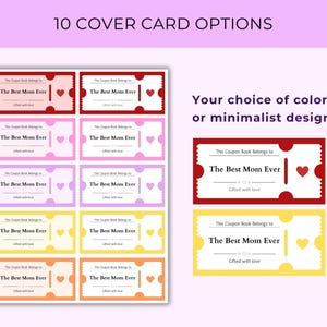 Mother’s Day Coupon Book Printable, Gift for Mom from Kids, 50 Coupons, Editable DIY Gift, Instant Download image 4
