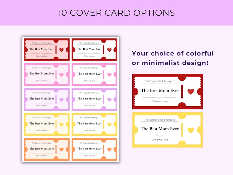 Mother’s Day Coupon Book Printable, Gift for Mom from Kids, 50 Coupons, Editable DIY Gift, Instant Download image 4