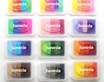 5-Color Gradient Ink Pad for Rubber Stamps, Journaling & DIY Crafts – 12 Vibrant Color Sets, Non-Toxic, Perfect for Scrapbooking
