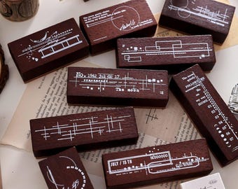 Vintage-Inspired Memory Collage Rubber Stamps – 10 Unique Designs for Journaling, Scrapbooking & Creative DIY
