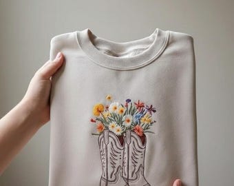 Western Cactus Embroidery Design, Desert Cowgirl Howdy Machine Embroidery File, Retro Western Southern Style Pattern, Instant Download