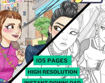 Kpop Demon Hunters– Fun Coloring Book for Little Artists | Digital Download PDF