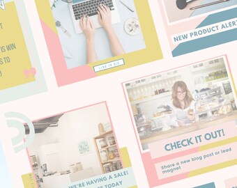 Boho Boss Instagram Post Templates | Boho Social Media | Social Media | Instagram Post | Content Creator | Branding