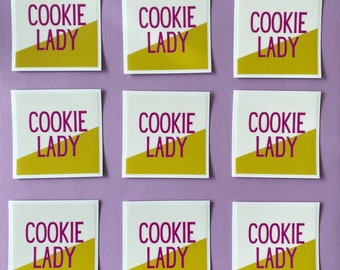 Bakery stickers, cookie lady, baker stickers, cookies, baking, baker, cookies, stickers