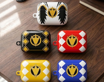 Nostalgia 90s Superheroes Dino Thunders Power Rangers Airpods Case Cover Trendy Retro Fans Gift