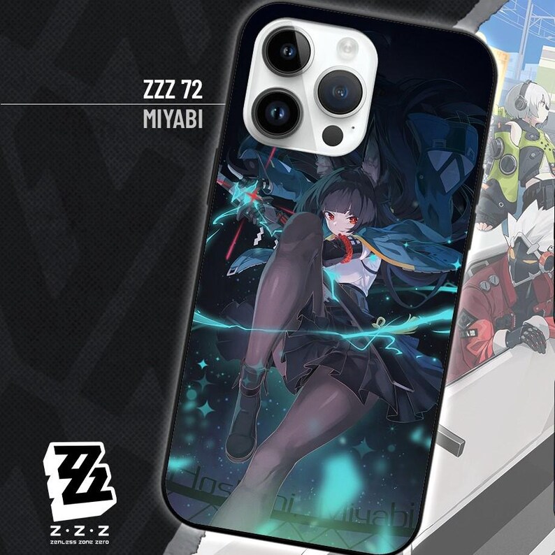 Zzz Computer Case Miyabi Zenless Zone Zero Gaming Anime Tough Phone Case Cover iPhone ...