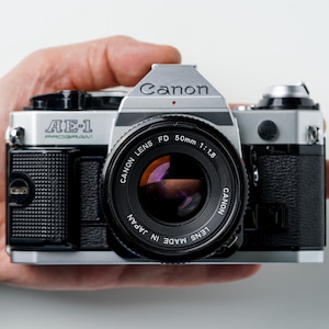 Vintage Canon AE-1 Program 50mm F/1.8 Kit Lens Film SLR