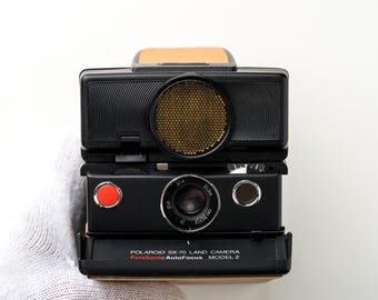 Cámara Polaroid SX70 Sonar Land Modelo 2 con enfoque automático - Cámara instantánea - Restaurada - Cuero nuevo