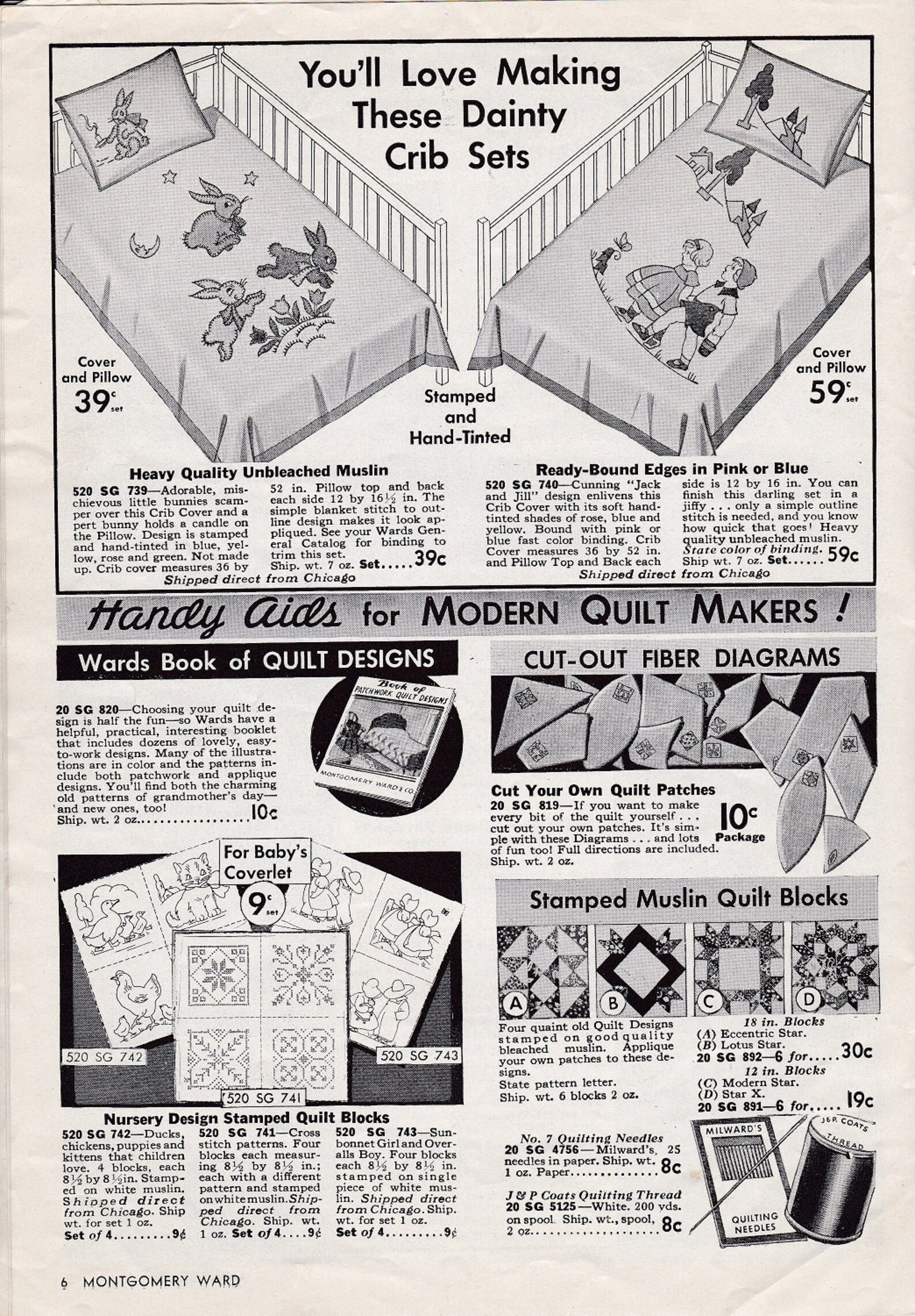 PDF 1930s Reference Wards Catalog of Stamped Needlework Montgomery Ward
