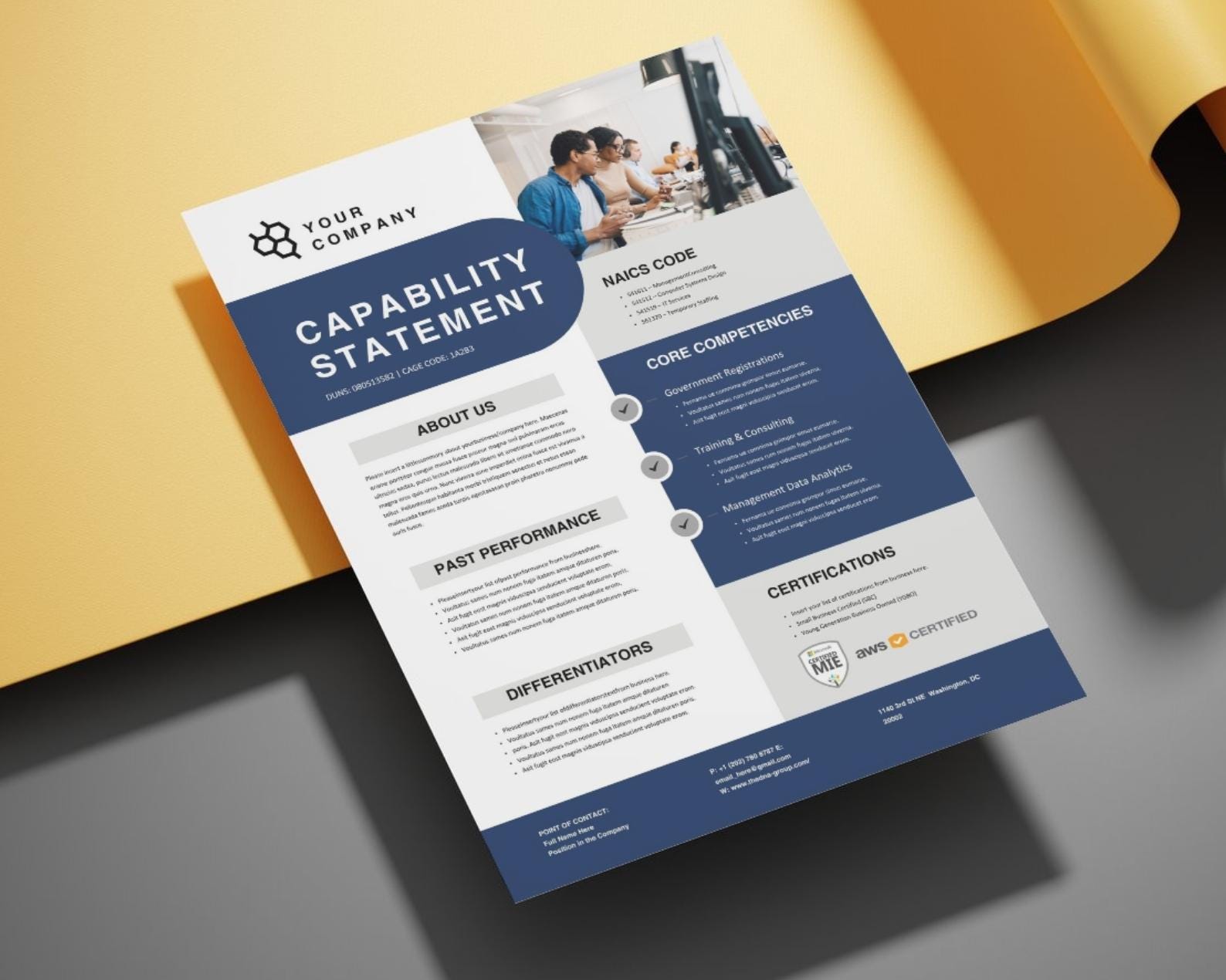 Business Capability Statement Template, Short Company Profile, Canva ...