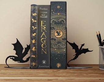 Magischer Drache Schmiedeeisen Buchstütze Handgefertigte Desktop Buch Halter, Office Home Organizer