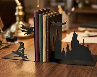 Fantasy Metal Bookends Magic Theme Book Holder Creative Bookshelf Decor