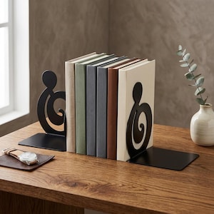 Sujetalibros de metal con forma de nota musical y teclas de piano, color negro. Soporte para libros en forma de L. Decoración para estanterías. Regalo ideal para amantes de la música, profesores y estudiantes. Primavera/Verano.